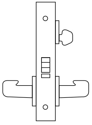 Sargent 8200 Series Heavy Duty Mortise Lockset, Classroom (8237) Function with Indicator