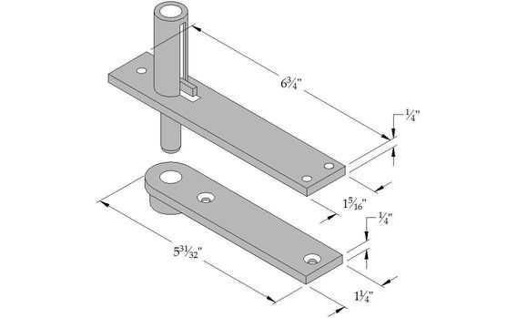 ABH 0345 Top Pivot Only, Center Hung