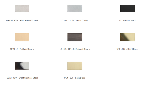 ABH 1855 Manual Flush Bolt, Metal Door Application, Select Single or Pair