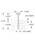 ABH A111 Full Mortise, Wide Throw Continuous Gear Hinge