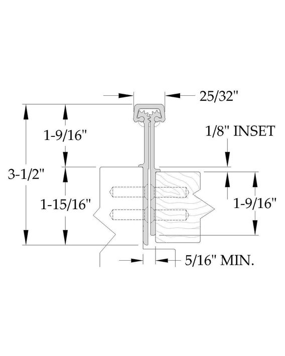 ABH A111 Full Mortise, Wide Throw Continuous Gear Hinge