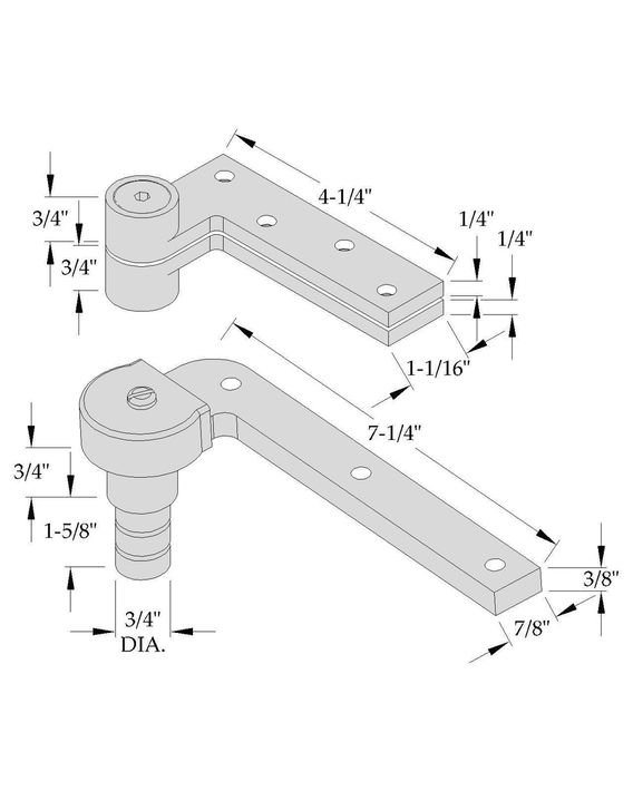 ABH 0173 Pivot Set, 3/4" Offset