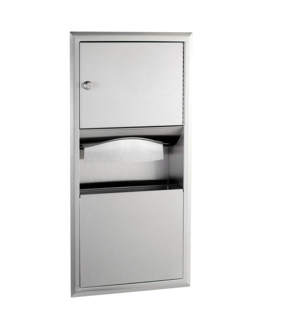 Bobrick B-369 Recessed Paper Towel Dispenser/Waste Receptacle