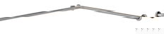 Bobrick B-6897 Two-Wall Toilet Compartment Grab Bar, 1-1/2" Tube