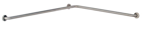 Bobrick B-6897 Two-Wall Toilet Compartment Grab Bar, 1-1/2" Tube