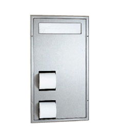 Bobrick B-3471, 34715 Seat-Cover & Toilet Tissue Dispenser (Dual-Sided)