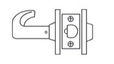 Sargent 7 Line Cylindrical Lever Lock, Exit or Communicating (15-3) Function
